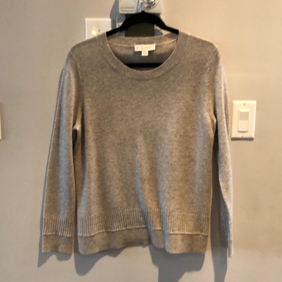 White + Warren Grey Cashmere Sweater